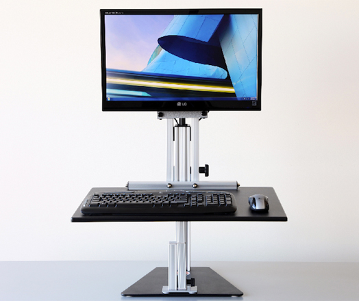 Stand up desk converter for better usability